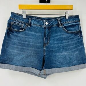 Time and Tru Mis Rise Fold Up Blue Jean Shirts Size 14 Women’s